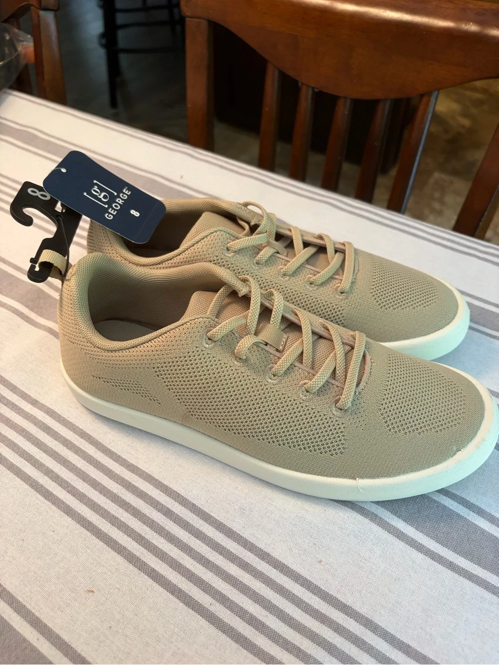 Men's George Casual Knit Sneakers in Beige